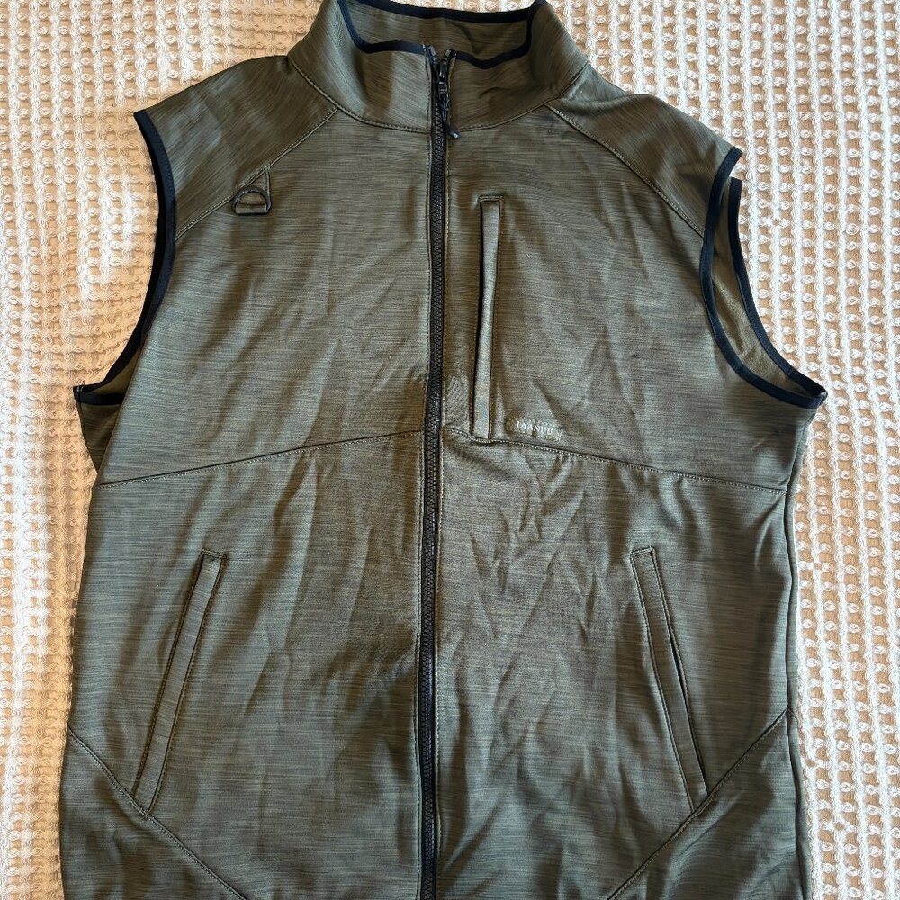 JAANUU MEN'S TECH VEST - HEATHER OLIVE - MED